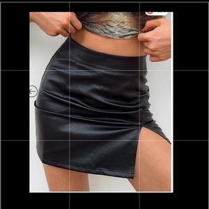 PRINCESS POLLY (fake) leather black skirt